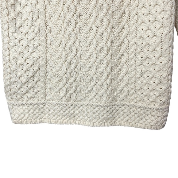 ARAN MOR Ireland Fisherman’s Merino Wool Cable Knit Pullover Sweater - Picture 13 of 16